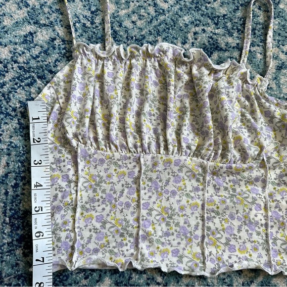 2/$20 | ROMWE | Floral Ruched Bust Cami - Picture 5 of 7